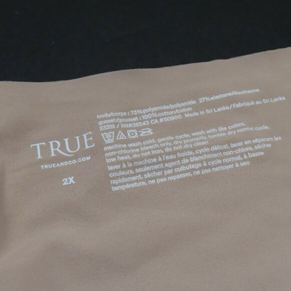 True Women Plus Size 2X Body Hipster Laser Cut Panty Solid Beige Underwear NEW - Picture 3 of 5